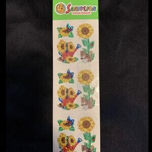 Vintage Sandylion Sunflower Garden Prismatic Stickers NIP Sealed
